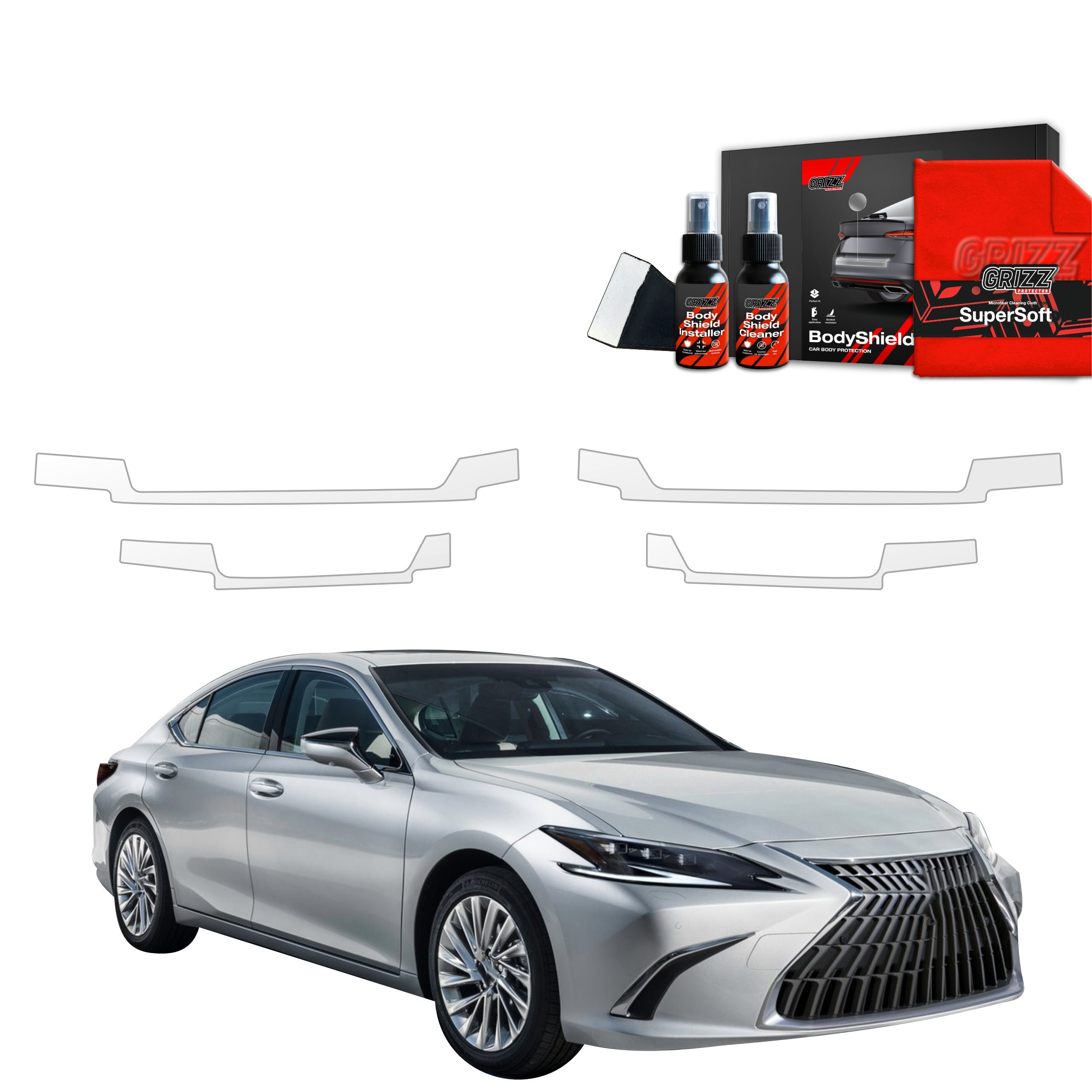 4in1 Schutzfolie Grizz Protector für Schweller - Lexus ES 300h (2021-2024)