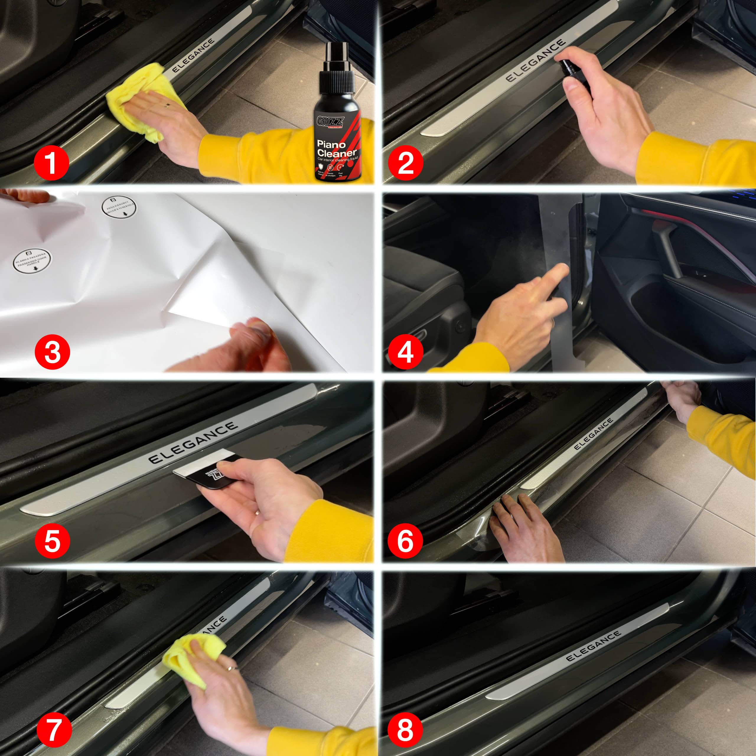 4in1 Schutzfolie Grizz Protector für hinteren & vorderen Seitenschwelle - BMW X1 (2023- 2025)