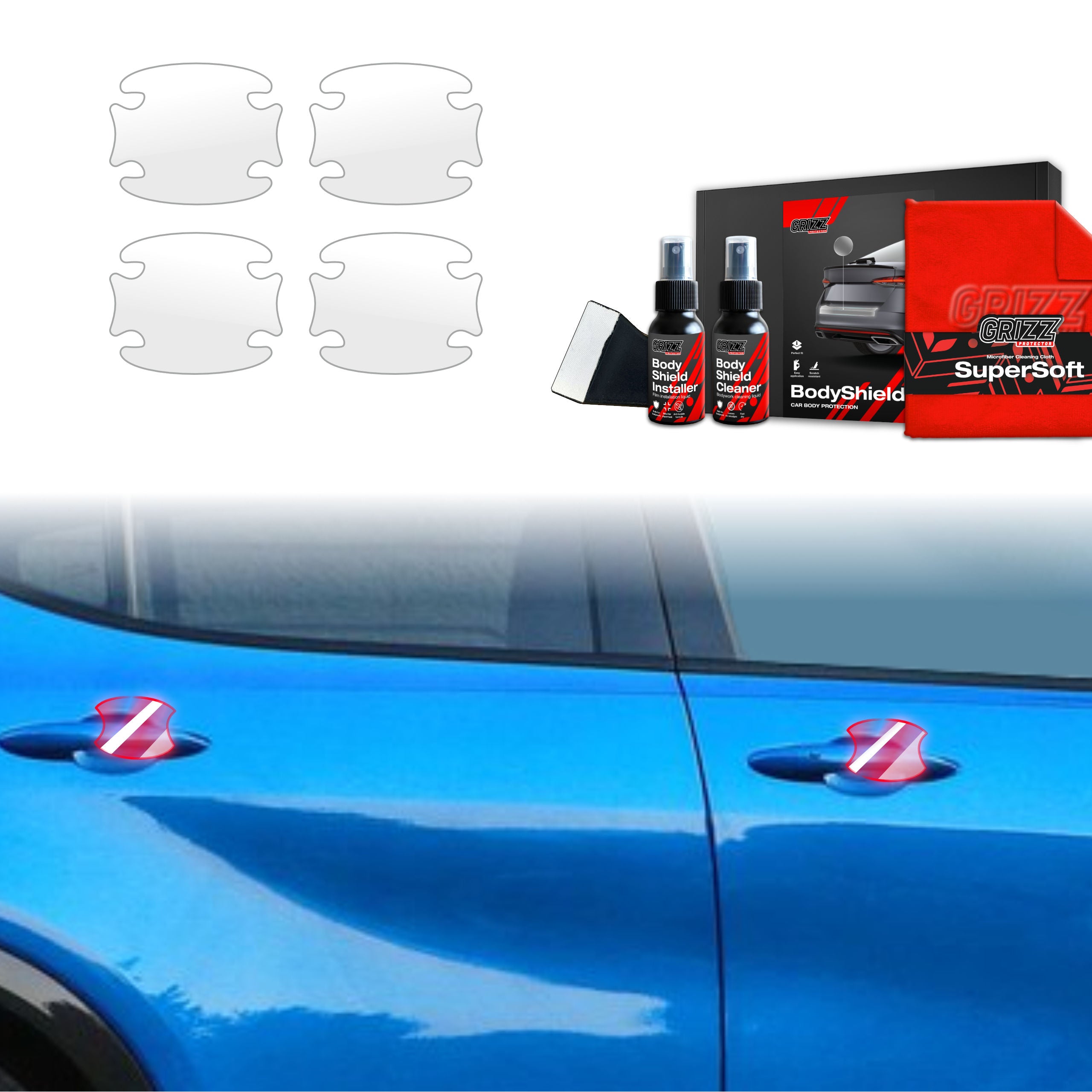 4in1 Schutzfolie Grizz Protector für Türgriffmulden - Alfa Romeo Tonale (2022-2026)