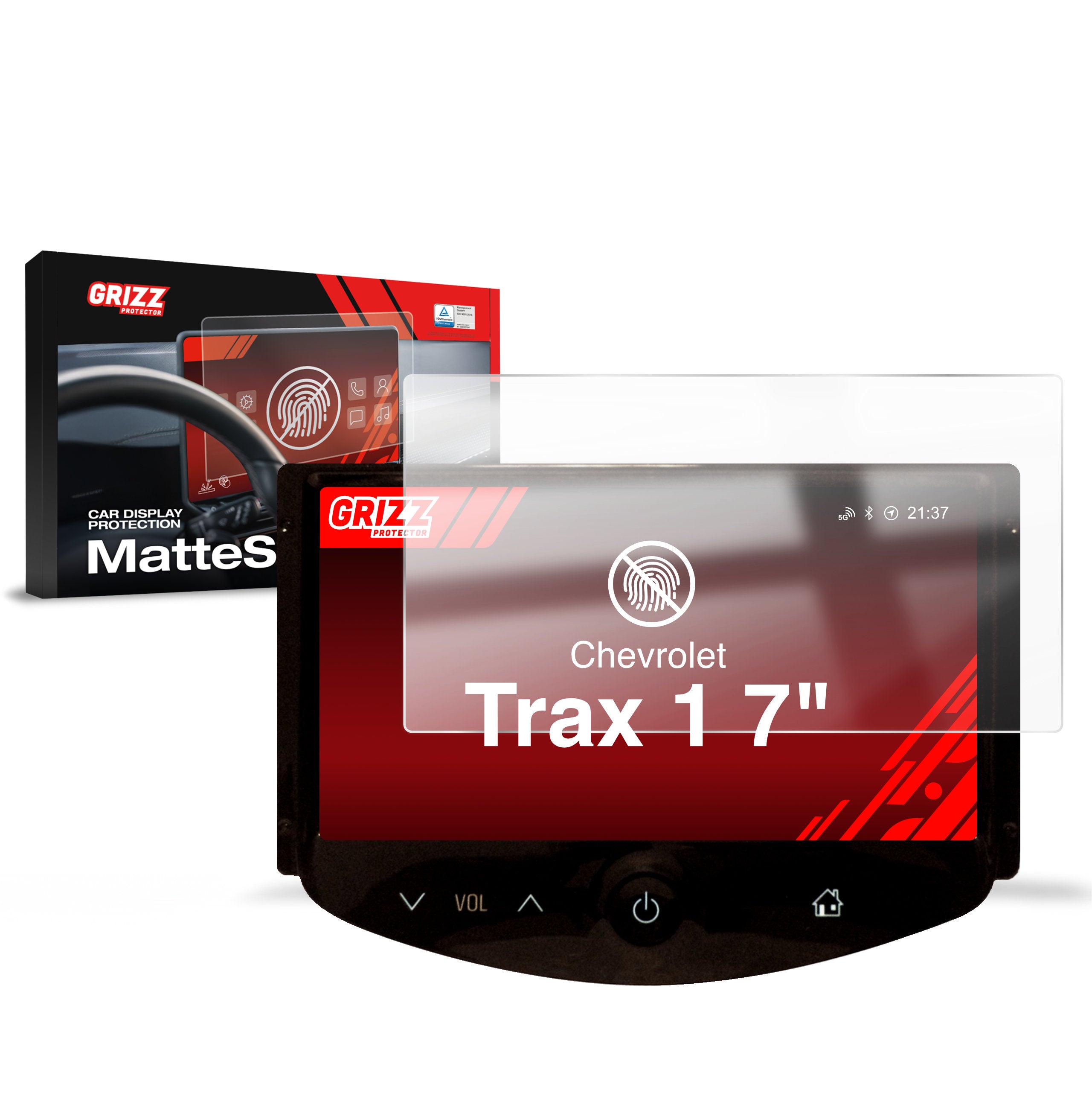 Matte Autodisplayfolie für Chevrolet Trax 1 7" (2013-2015), Grizz Protector