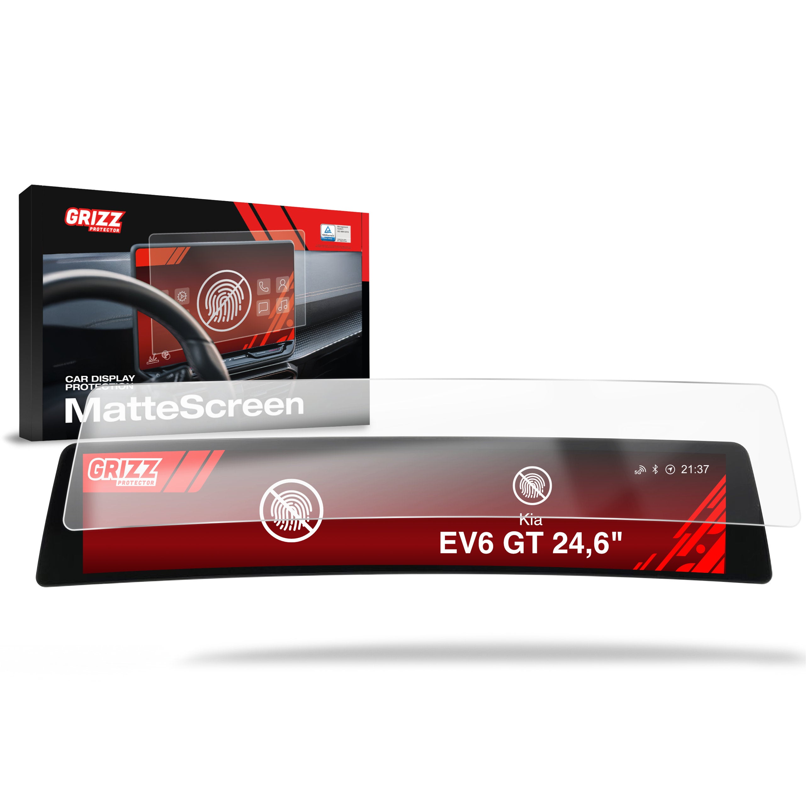 Matte Autodisplayfolie für Kia EV6 GT (2021-2024), Grizz Protector