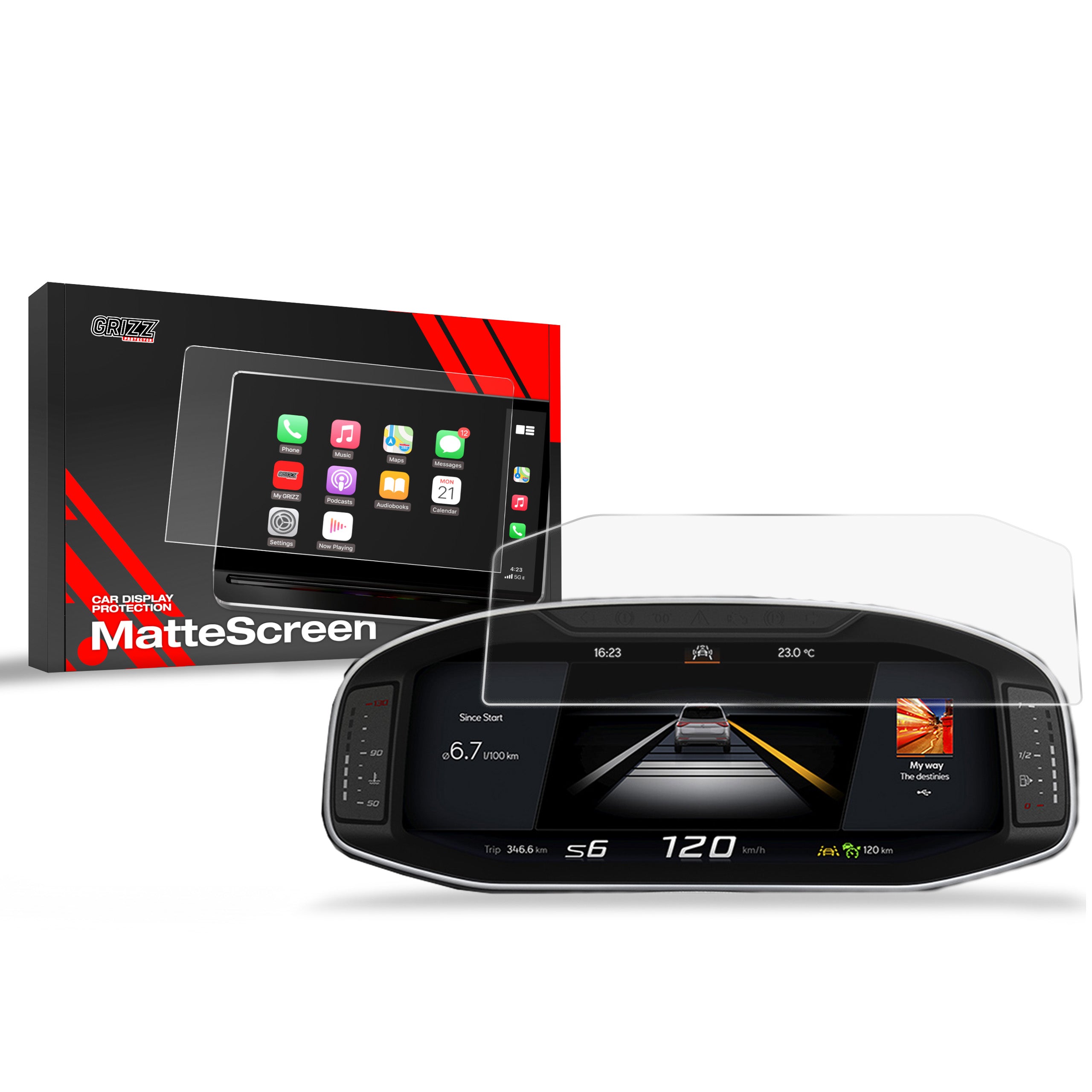 Matte Autodisplayfolie für Cupra Terramar Virtual Cockpit (2024-2025), Grizz Protector