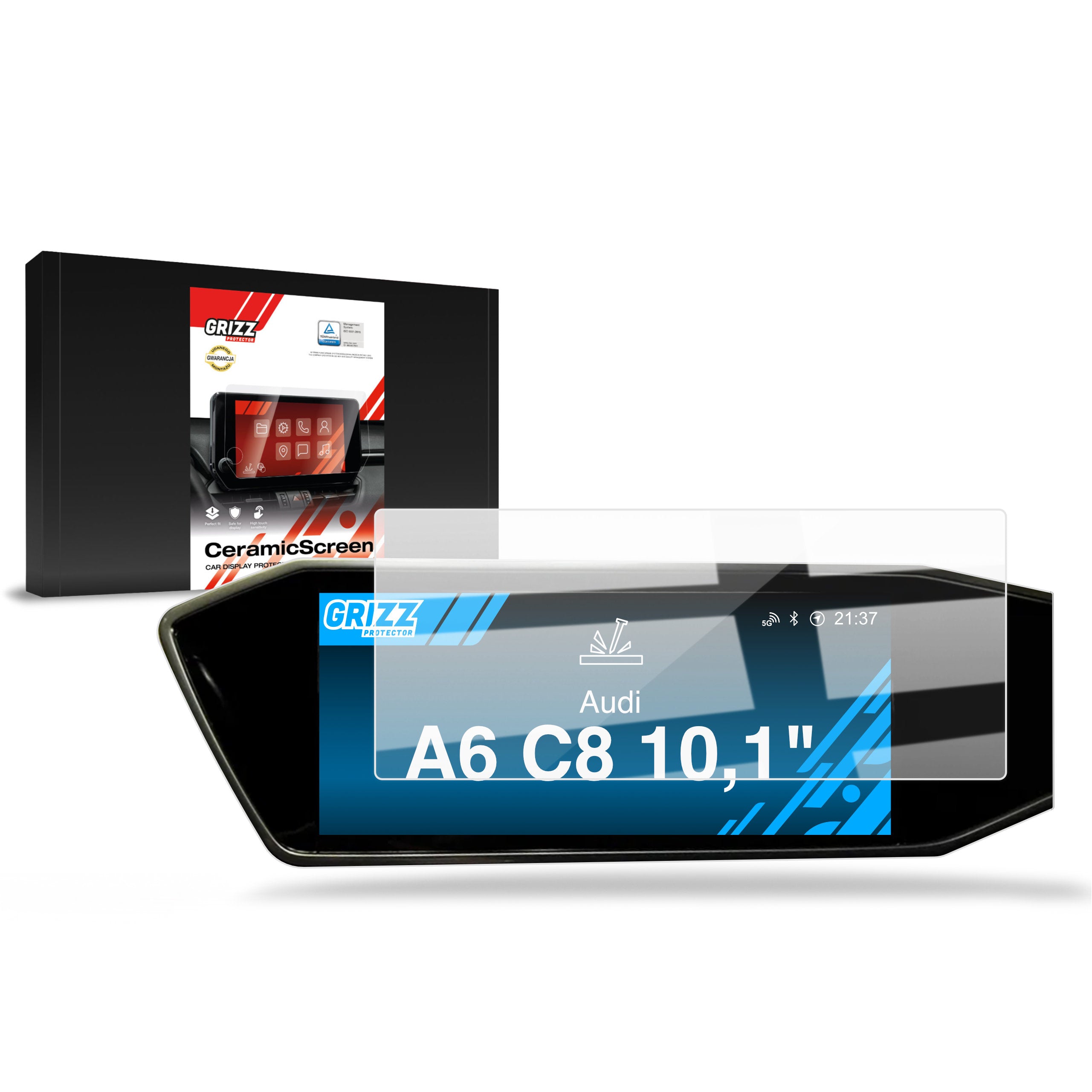 Keramische Autodisplayfolie für Audi A6 C8 (2018-2024), Grizz Protector