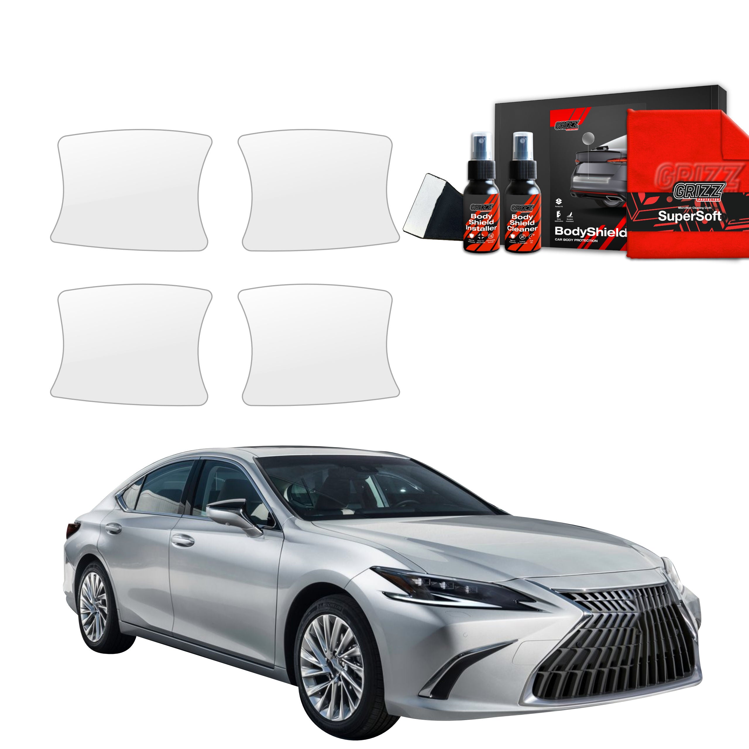 4in1 Schutzfolie Grizz Protector für Türgriffmulden - Lexus ES 300h (2021-2024)
