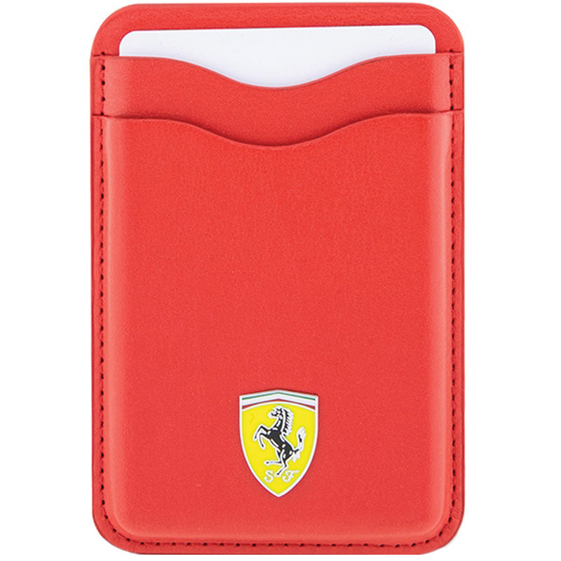 Portemonnaie Ferrari Wallet Card Slot Leather 2023 Collection für iPhone, MagSafe, Rot