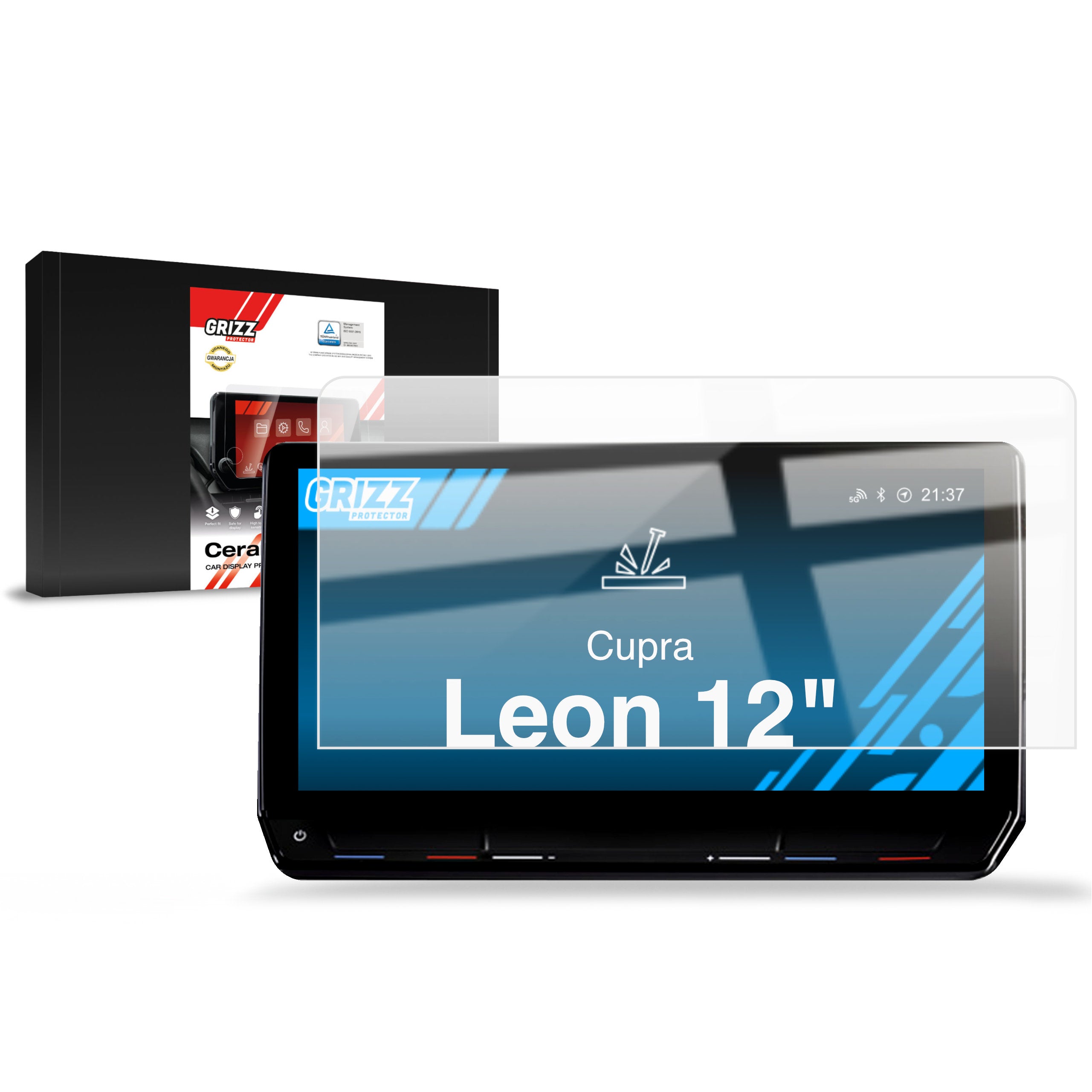 Keramische Autodisplayfolie für Cupra Leon 12" (2020-2024), Grizz Protector