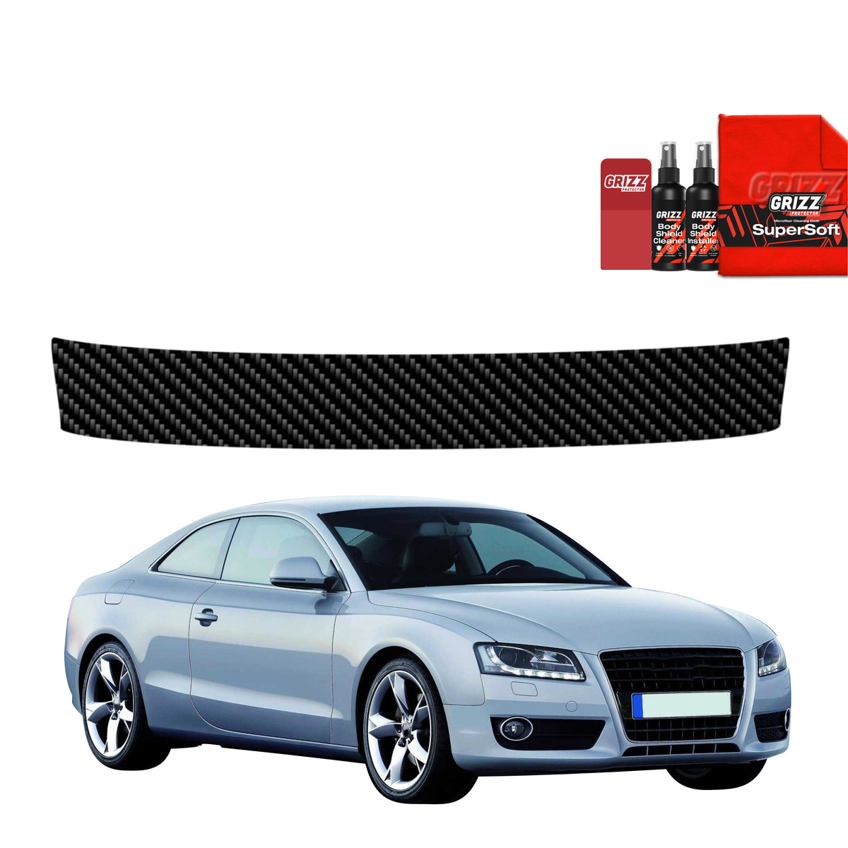 Kohlenstoff Schutzfolie Grizz Protector für Ladekante - Audi A5 8T 5D (2007-2011)