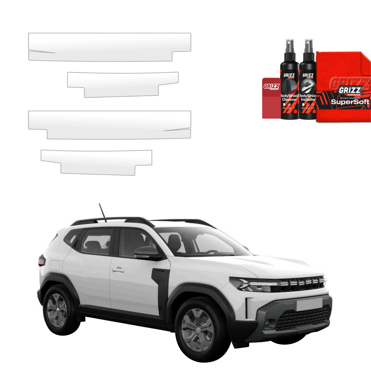 4in1 Schutzfolie Grizz Protector für Schweller - Dacia Duster (2024-2026)