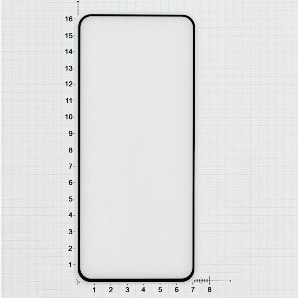 Hartglas für Tecno Spark 20 Pro, Fixed Full Cover 2.5D Tempered Glass, mit Schwarzen Rahmen