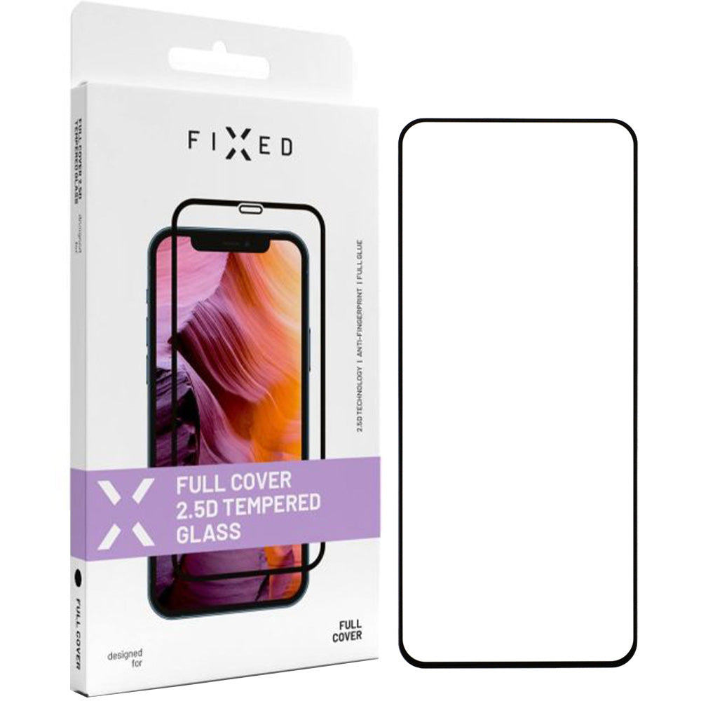 Hartglas für Tecno Spark 20 Pro, Fixed Full Cover 2.5D Tempered Glass, mit Schwarzen Rahmen