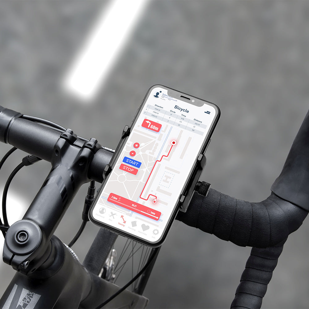 Fahrrad Handyhalterung für Smartphones bis 6.7", Fixed Bikee ALU, Schwarz