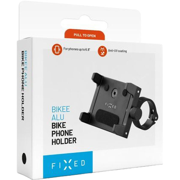 Fahrrad Handyhalterung für Smartphones bis 6.7", Fixed Bikee ALU, Schwarz