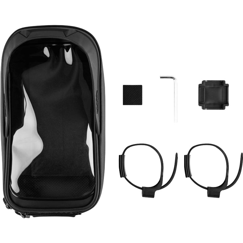 Fahrradtasche mit Handyhalterung für den Lenker, Fixed Bikee Bag 2, Schwarz