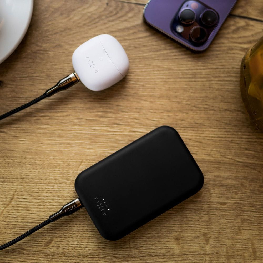 Kabel USB-C zu USB-C, Fixed Braided Cable 100W 1,2m, Schwarz