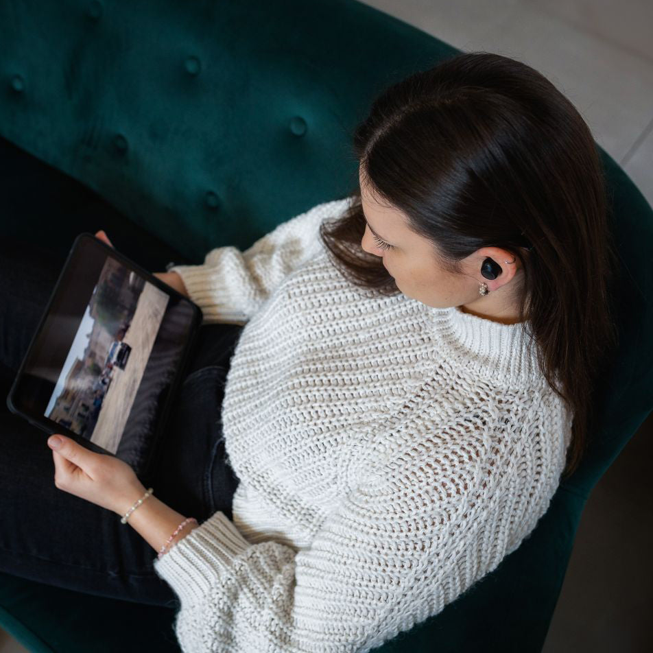 Kabellose In-Ear-Kopfhörer Fixed Buds, Bluetooth 5.3, USB-C, Schwarz