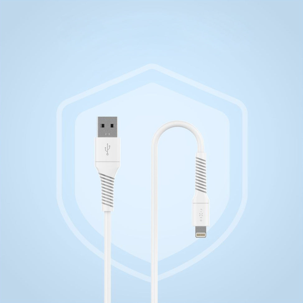 Kabel USB-A auf Lightning, 12W 2A, 480 Mbps, Fixed Cable 1.2 m, Weiß