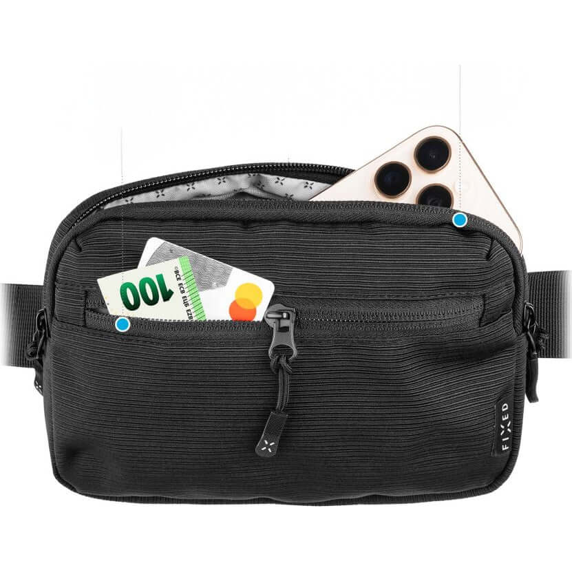 Handy-/Schlüssel-/Geldbörse-Tasche, Fixed Camino Belt, Schwarz