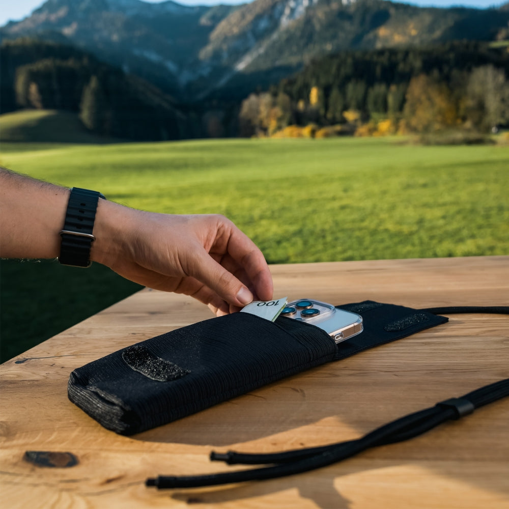 Universelles Etui / Beutel / Umhängetasche „Fixed Camino Case“ für Smartphones bis 7 Zoll, Schwarz