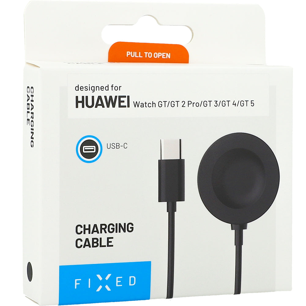 Induktives Ladegerät für Huawei Watch GT 5/5 Pro/4/ 4 Pro/3/3 Pro/2 Pro, Fixed Charging Cable, USB-C, 3W, Schwarz