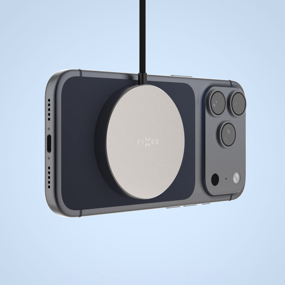 Induktionsladegerät mit Qi2.2 25W für MagSafe, Fixed Charger MagPad Slim, Beige-Grau