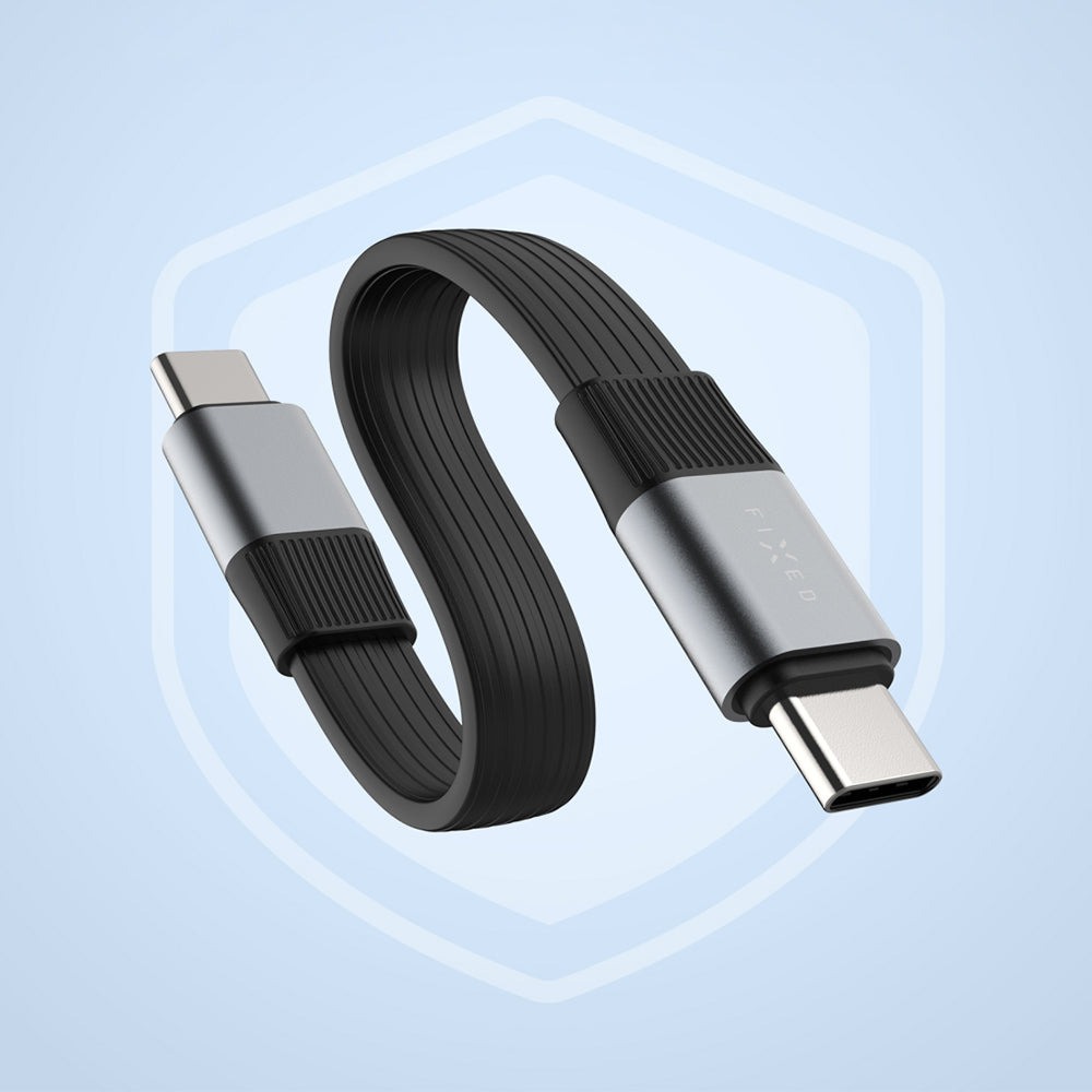 Kabel USB-C auf USB-C 240W PD, 4K 60Hz, USB 3.2 Gen 2, Fixed Clip Cable, mit Karabiner, Schwarz