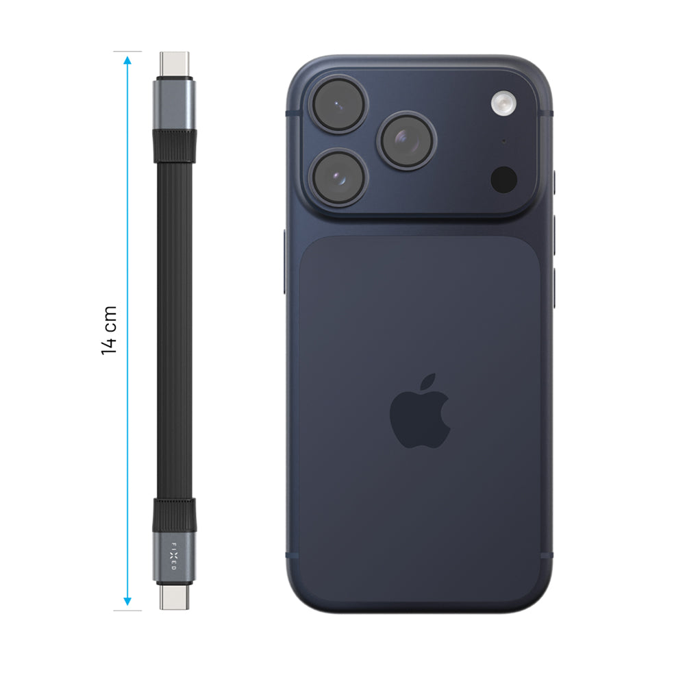 Kabel USB-C auf USB-C 240W PD, 4K 60Hz, USB 3.2 Gen 2, Fixed Clip Cable, mit Karabiner, Schwarz