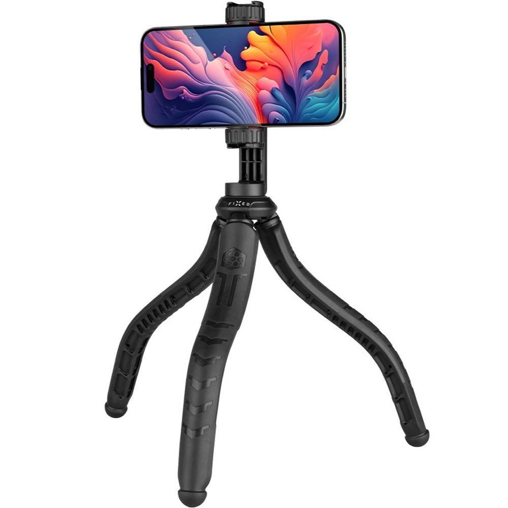 Halterung, Stativ, Selfie-Stick für Smartphones Fixed Creator Flexible Tripod, 1/4" Gewinde, Schwarz