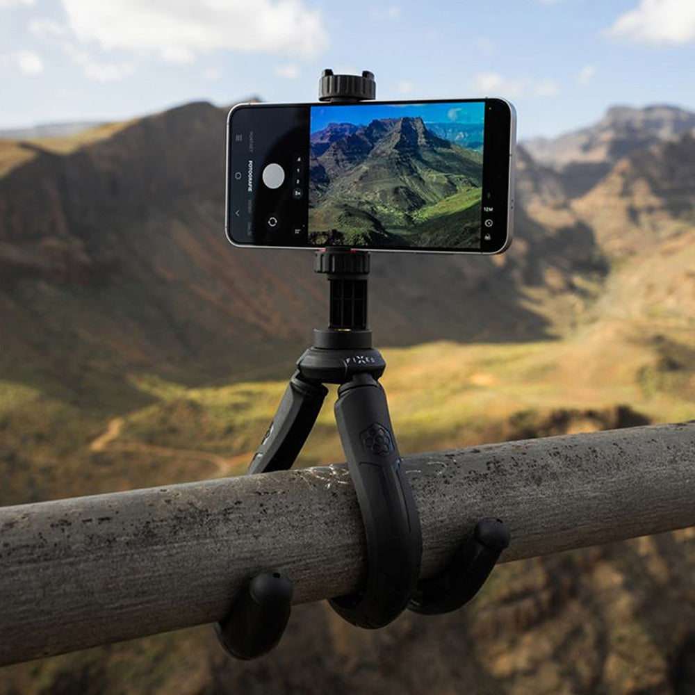Halterung, Stativ, Selfie-Stick für Smartphones Fixed Creator Flexible Tripod, 1/4" Gewinde, Schwarz