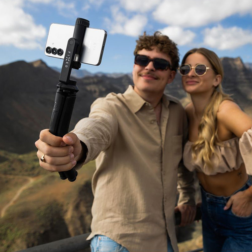 Halterung, Stativ, Selfie-Stick für Smartphones Fixed Creator Flexible Tripod, 1/4" Gewinde, Schwarz