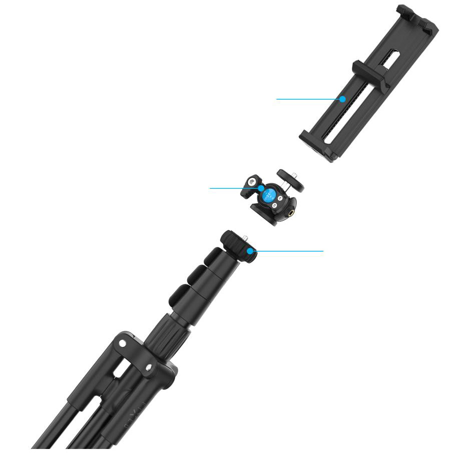 Halterung, Stab, Stativ FIXED Creator Tripod, 1,9 m für Smartphones/Tablets, Schwarz