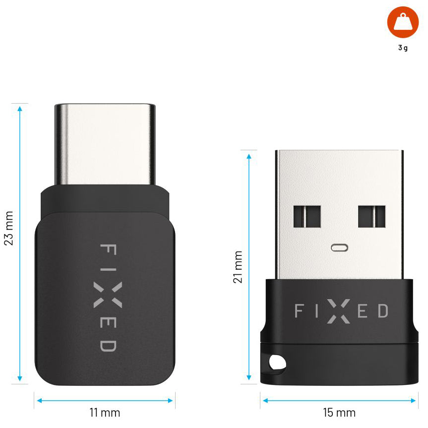 Adapter / Datenblocker Fixed Data Blocker USB-C auf USB-C / USB-C auf USB-A, PD 240 W, Schwarz