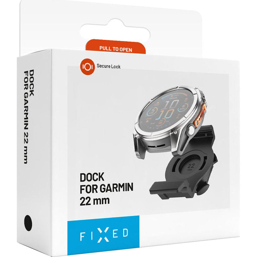 Halterung für Fahrrad und Motorrad für Garmin Smartwatch 22 mm, Fixed Dock, Schwarz