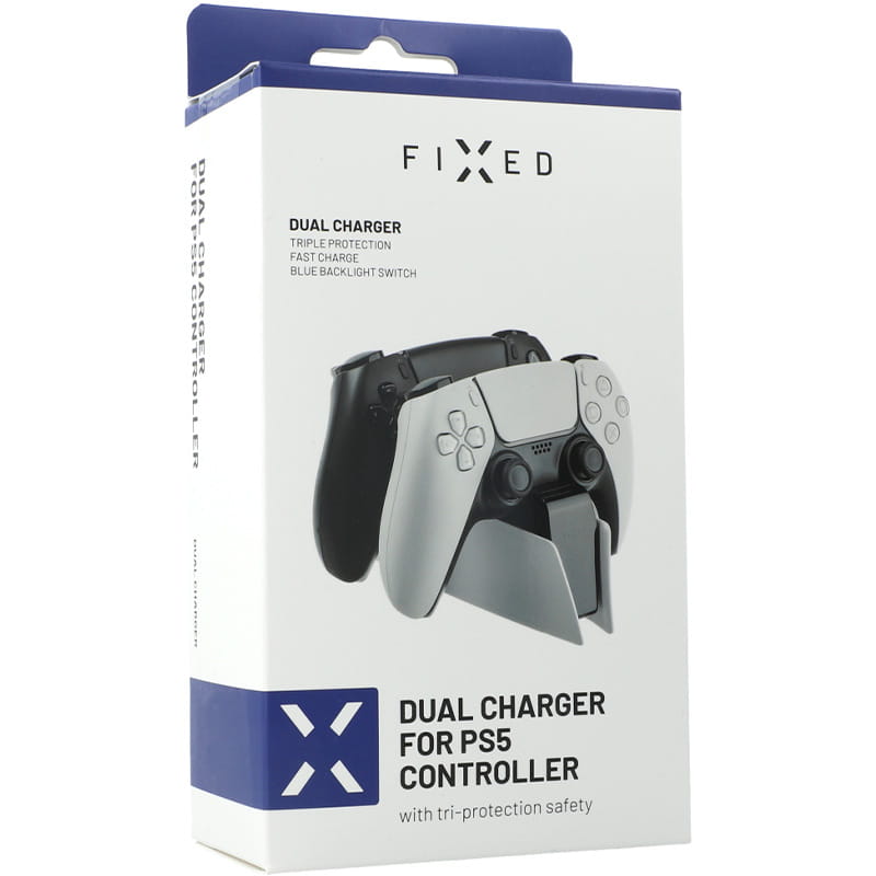 Dockingstation für PlayStation 5 DualSense Controller, Fixed Charger, Schwarz-Weiß