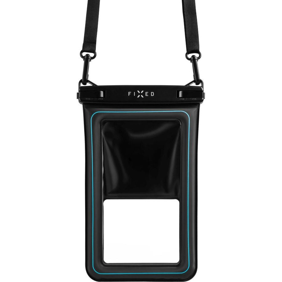 Wasserdichte Schutzhülle Fixed Float Max für Smartphone max. 7.5", Transparent-Schwarz