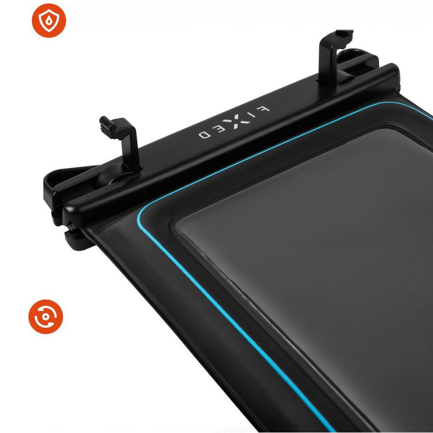 Wasserdichte Schutzhülle Fixed Float Max für Smartphone max. 7.5", Transparent-Schwarz