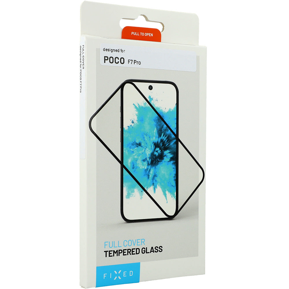 Gehärtetes Glas für Xiaomi POCO F7 Pro, Fixed Full Cover 2.5D Tempered Glass, Schwarzen Rahmen