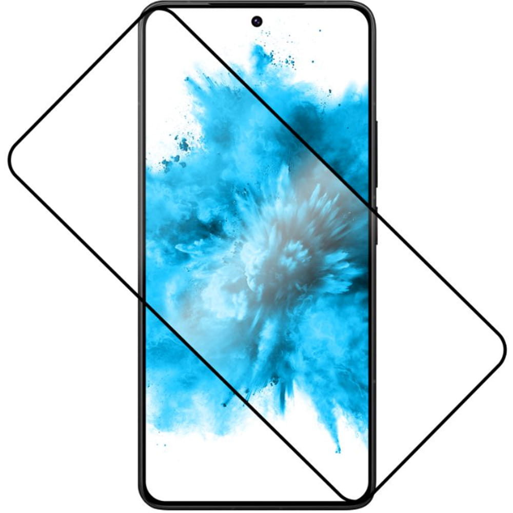 Gehärtetes Glas für Xiaomi POCO F7 Pro, Fixed Full Cover 2.5D Tempered Glass, Schwarzen Rahmen