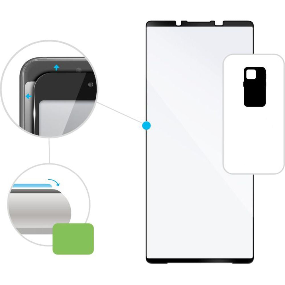 Gehärtetes Glas für Sony Xperia 1 VI, Fixed Full Cover 2.5D Tempered Glass, mit Schwarzen Rahmen