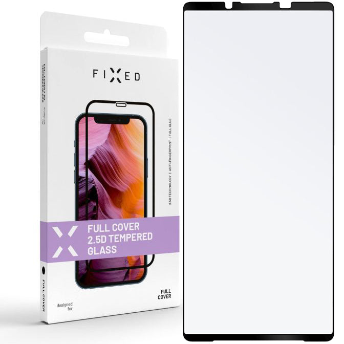 Gehärtetes Glas für Sony Xperia 1 VI, Fixed Full Cover 2.5D Tempered Glass, mit Schwarzen Rahmen