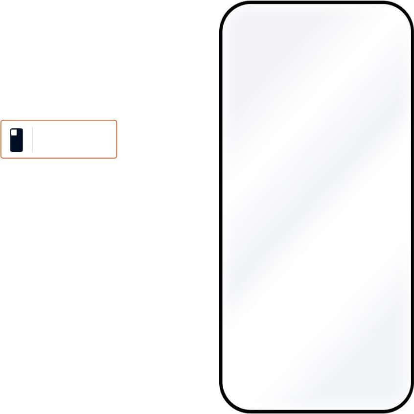 Gehärtetes Glas für Realme 14x 5G, Fixed Full Cover 2.5D Tempered Glass, Transparent mit Schwarzen Rahmen