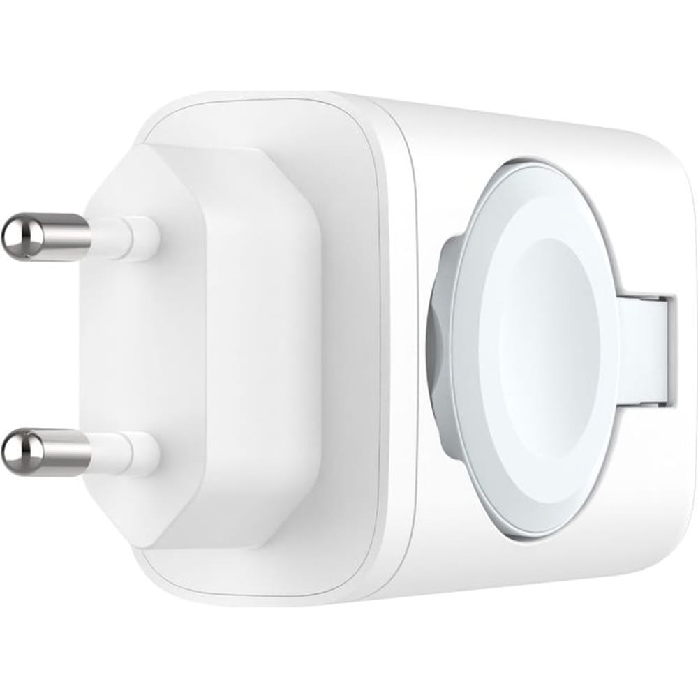Ladegerät Fixed Power Socket USB-C / USB-A / Apple Watch 33W, Weiß