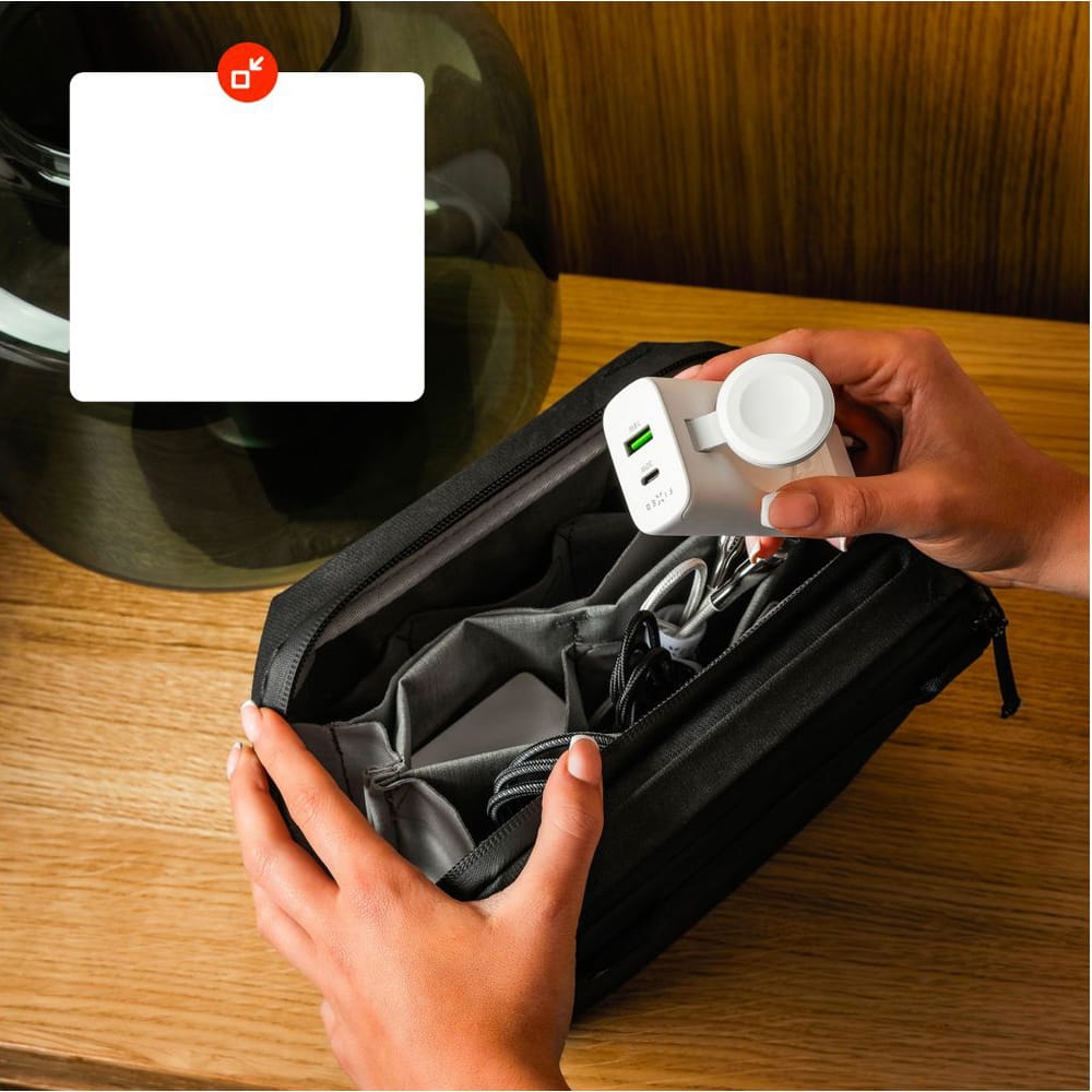Ladegerät Fixed Power Socket USB-C / USB-A / Apple Watch 33W, Weiß