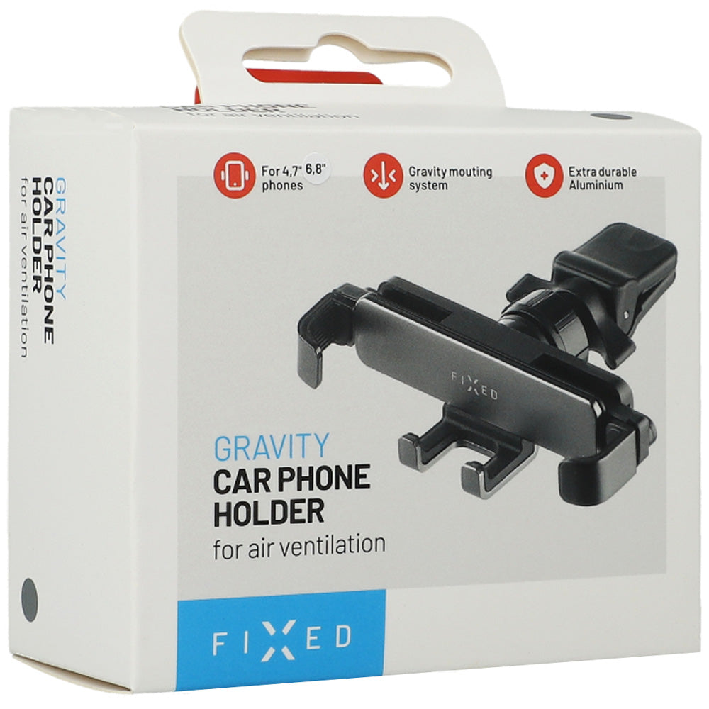 Schwerkraft Autohalterung für das Telefon zu den Lüftungsöffnungen, Fixed Gravity Car Phone Holder, Schwarz