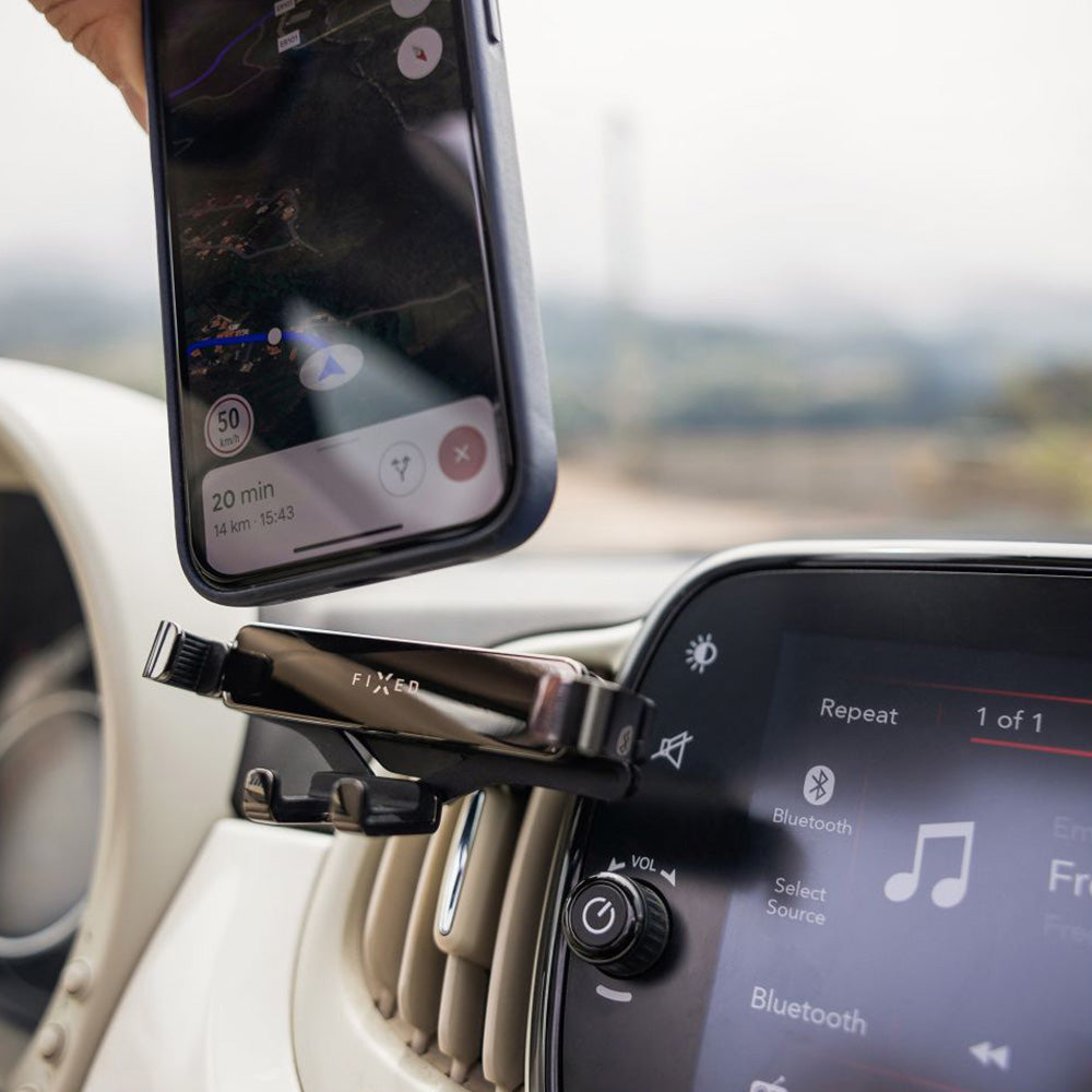 Schwerkraft Autohalterung für das Telefon zu den Lüftungsöffnungen, Fixed Gravity Car Phone Holder, Schwarz
