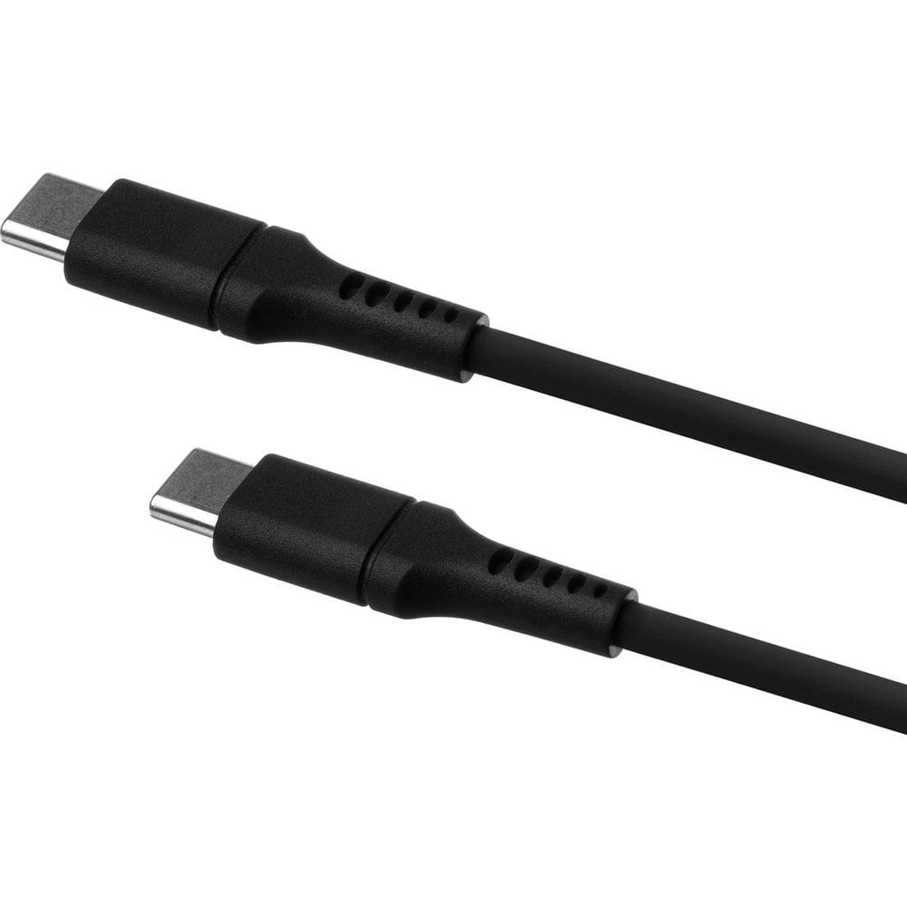 Kabel USB-C zu USB-C, Fixed Liquid Silicone, 60W, 1,2m, Schwarz