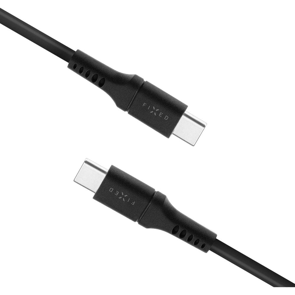 Kabel USB-C zu USB-C, Fixed Liquid Silicone, 60W, 1,2m, Schwarz