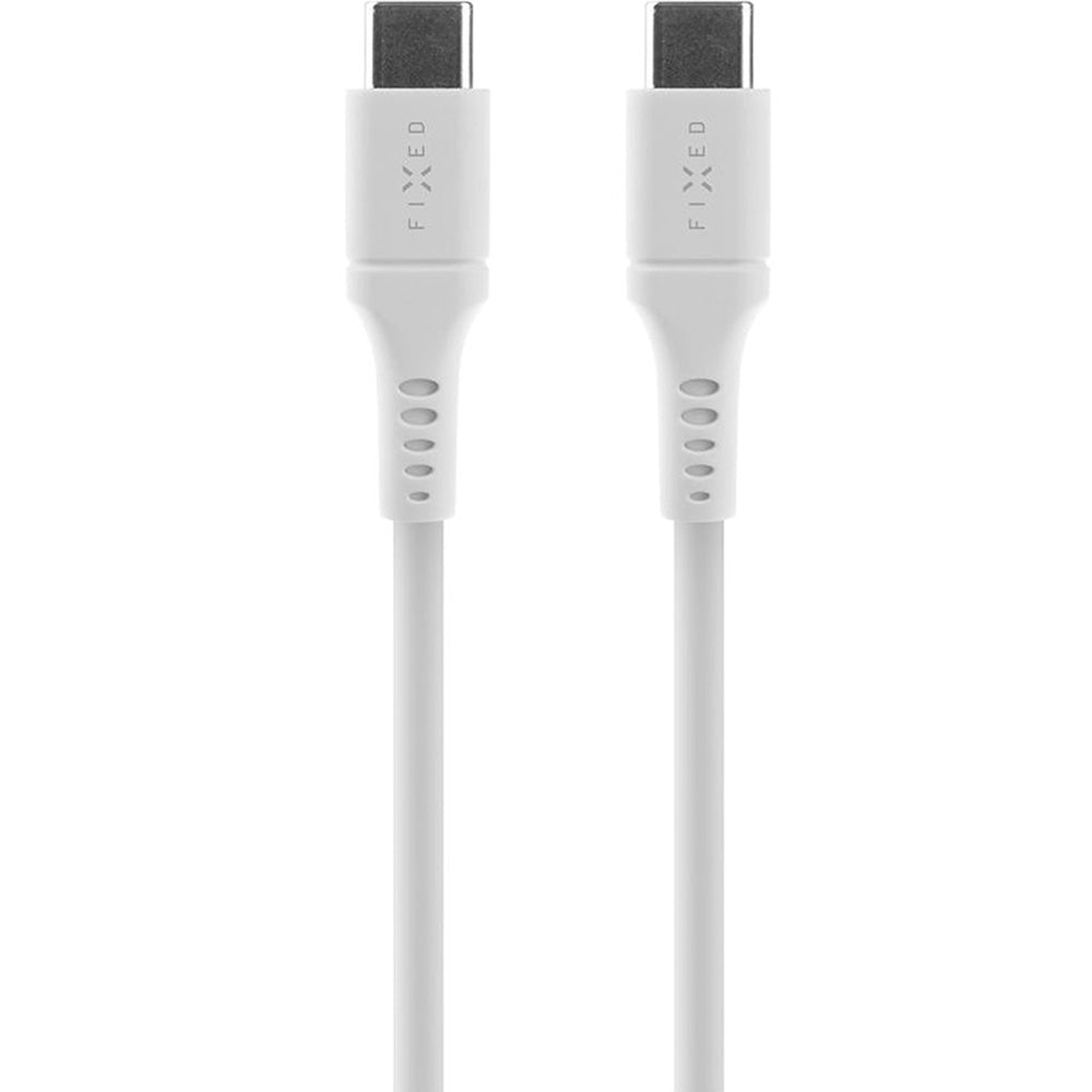 Kabel USB-C zu USB-C, Fixed Liquid Silicone. 60W, 1,2 m, Weiß