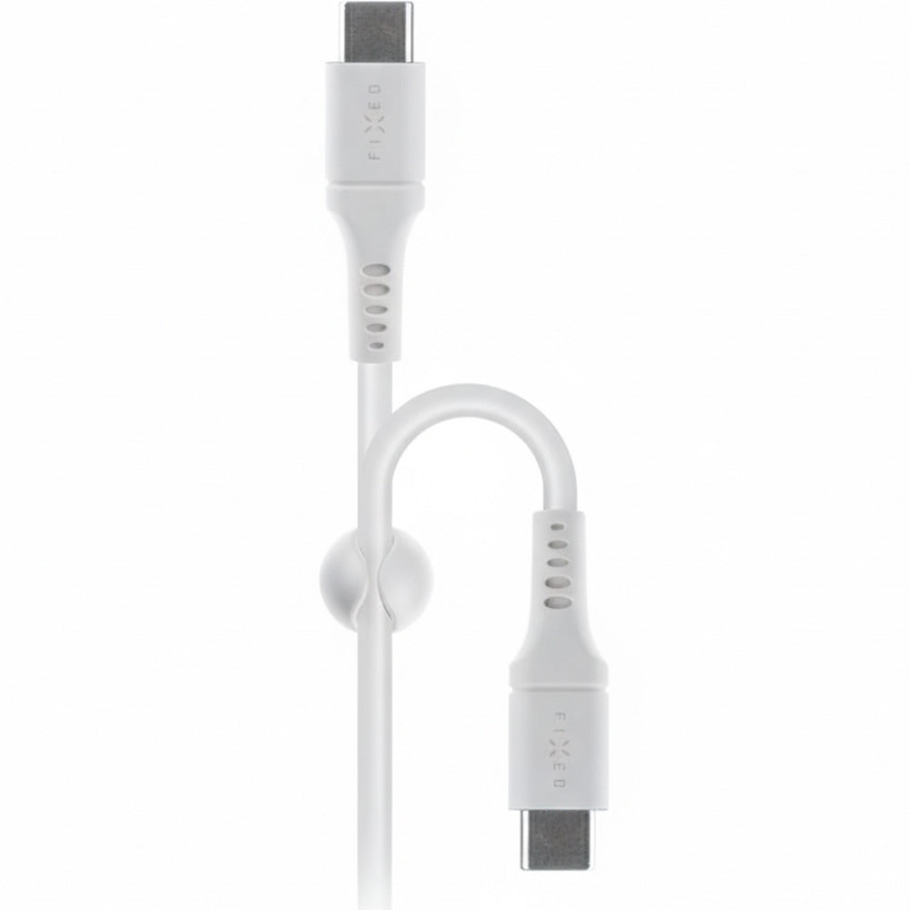 Kabel USB-C zu USB-C, Fixed Liquid Silicone. 60W, 1,2 m, Weiß