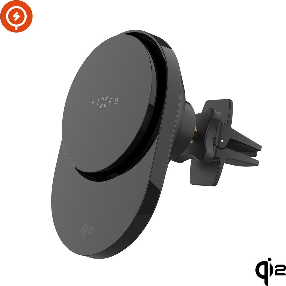 Autohalterung mit Ladefunktion Qi2 15W, mit MagSafe für das Lüftungsgitter, Fixed Mag Air, Schwarz