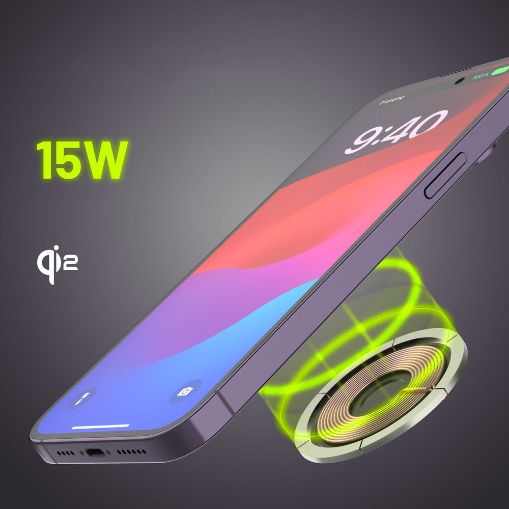 Autohalterung mit Ladefunktion Qi2 15W, mit MagSafe für das Lüftungsgitter, Fixed Mag Air, Schwarz